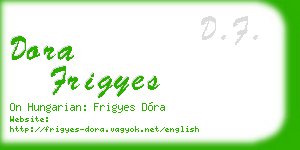 dora frigyes business card